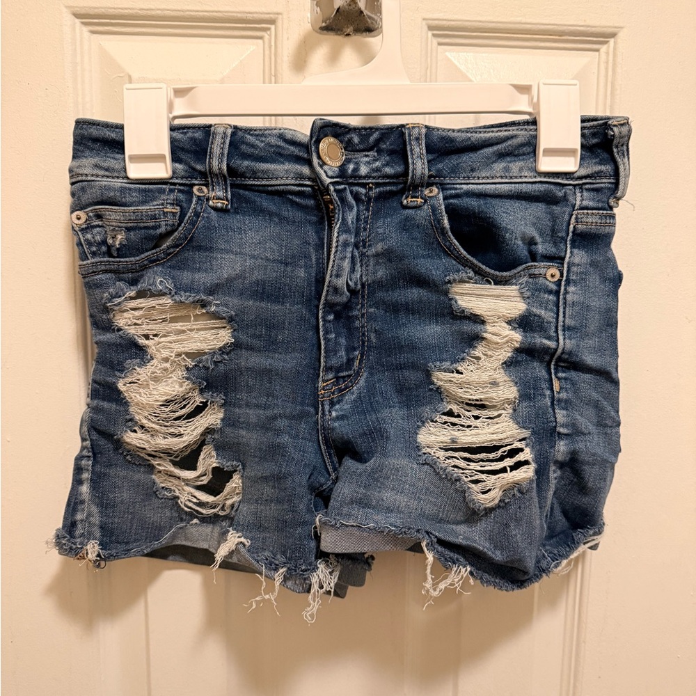 American Eagle Distressed Ne(xt) Level Stretch Denim Shorts